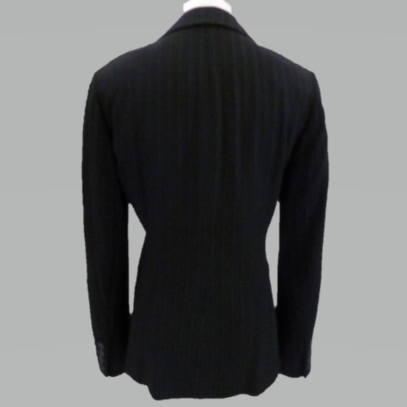 Ann Taylor 4P Black Pinstripe Blazer - Picture 2 of 5